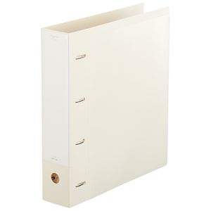 （まとめ） リヒトラブmyfa コレクションファイル ワイド A4タテ 4穴 500枚収容 50mmとじ 背幅64mm ミルキーホワイト F-3301-01冊 【×5セット】