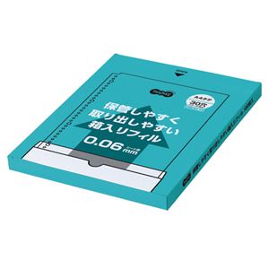 （まとめ） TANOSEE保管しやすく取り出しやすいクリアファイル用リフィル A4タテ 2・4・30穴 1箱（100枚） 【×2セット】