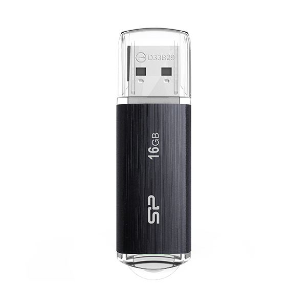 （まとめ） シリコンパワーUSB3.2 Gen1対応 フラッシュメモリ Blaze B02 16GB ブラック SP016GBUF3B02V1K 1個 【×2セット】