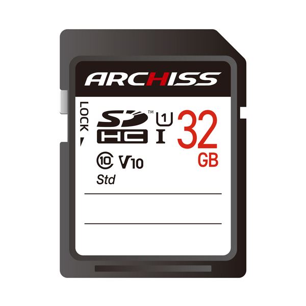 （まとめ） アーキスSDHCカード UHS-1 CLASS10 紙パッケージ 32GB AS-032GSD-SU1 1枚 【×2セット】