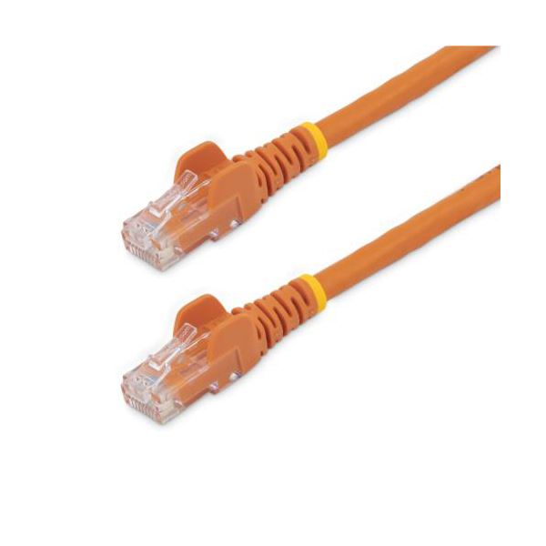 （まとめ） StarTech.com カテゴリ6 LANケーブル RJ45モールドコネクタ 0.5m オレンジ N6PATC50CMOR1本 【×2セット】