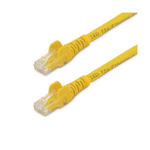 （まとめ） StarTech.com カテゴリ6 LANケーブル RJ45モールドコネクタ 0.5m イエロー N6PATC50CMYL1本 【×2セット】