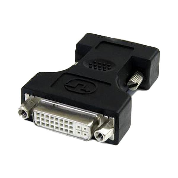 （まとめ） StarTech.com DVI-VGA変換コネクタ DVI-I（29ピン）メス-D-Sub（15ピン）オス ブラックDVIVGAFMBK 1個 【×5セット】