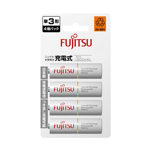 FDK 富士通ニッケル水素電池 スタンダードタイプ 単3形 HR-3UTC（4B） 1パック（4本）