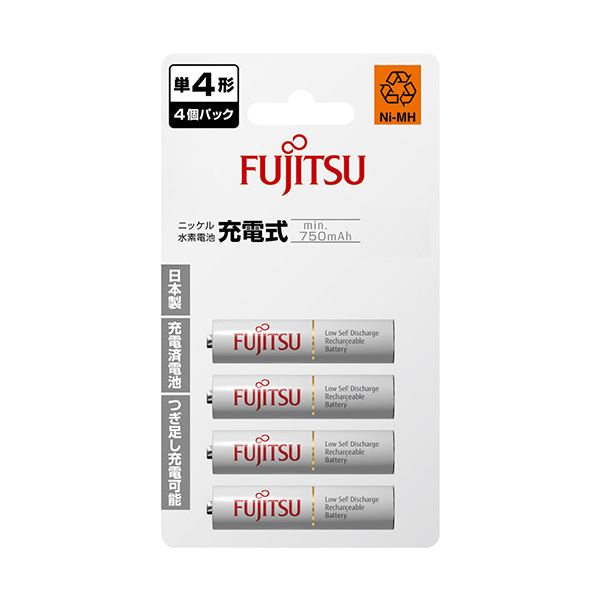 FDK 富士通ニッケル水素電池 スタンダードタイプ 単4形 HR-4UTC（4B） 1パック（4本）