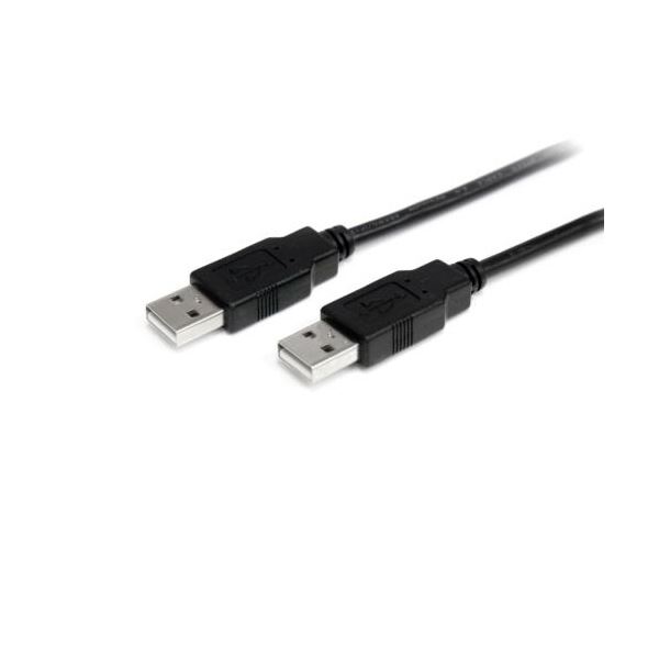 StarTech.com USB2.0ケーブル Type A（オス）-Type A（オス） 2m ブラック USB2AA2M1本