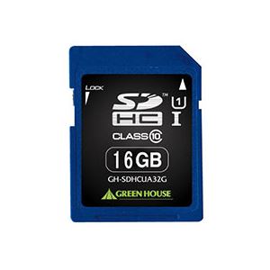 グリーンハウスSDHCカード 16GB UHS-I Class10 GH-SDHCUA16G 1枚