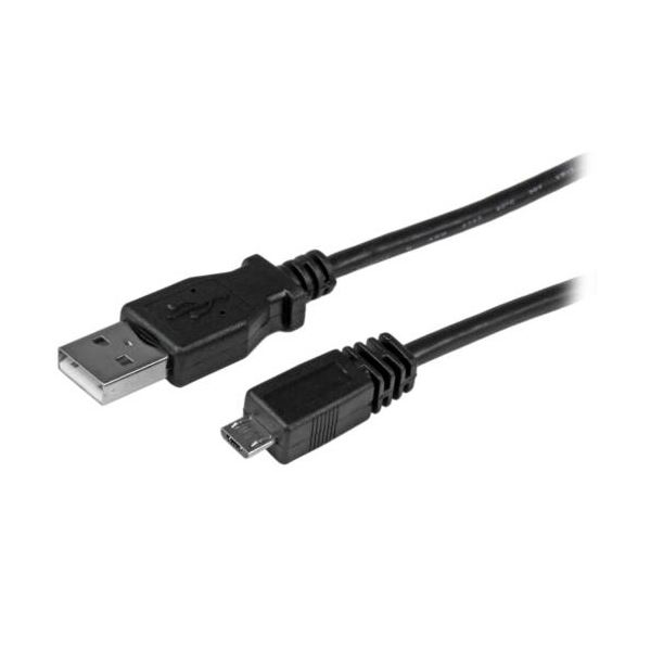 StarTech.com microUSB2.0変換ケーブル 2m USB A（オス）-USB microB（オス） ブラックUUSBHAUB2M 1本