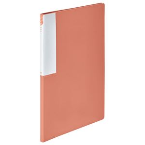 TANOSEEクリヤーブック（再生PP） A4タテ 12ポケット 背幅10mm レッド 1セット（10冊）