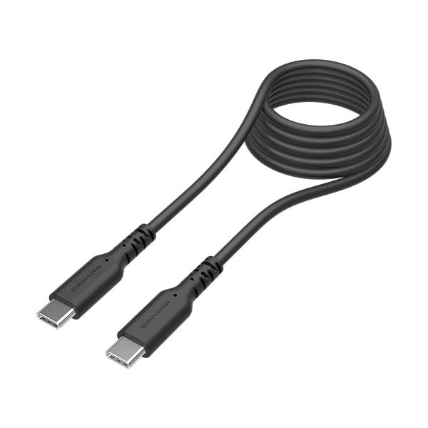 多摩電子工業USB2.0 Type-C／Type-Cソフトケーブル 過熱防止 ブラック 2.0m TH279CC20K 1本