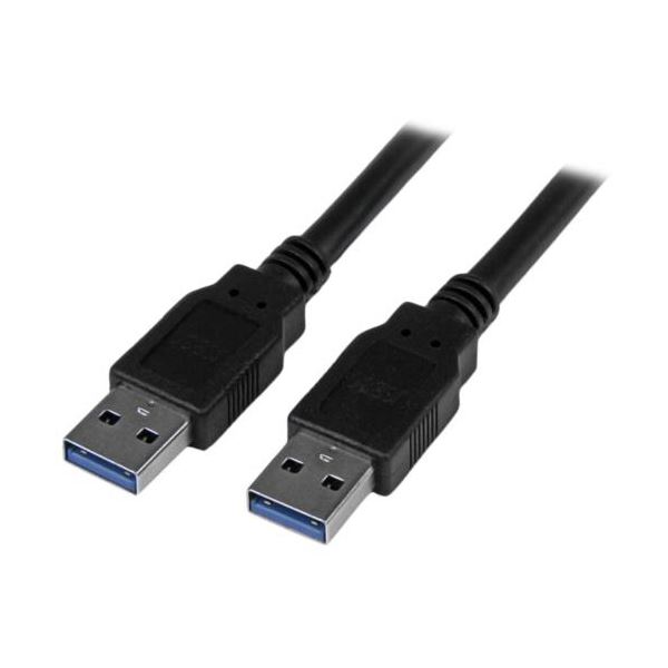 StarTech.com USB3.0ケーブル 3m A（オス）-A（オス） ブラック USB 3.1 Gen 1 （5 Gbps）USB3SAA3MBK 1本