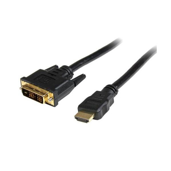 StarTech.com HDMI-DVI-D変換ケーブル 50cm ブラック HDDVIMM50CM 1本