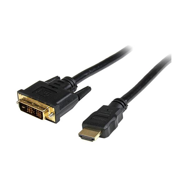 StarTech.com HDMI-DVI-D変換ケーブル HDMI（19ピン）-DVI-D（19ピン） オス／オス 1m ブラックHDDVIMM1M 1本