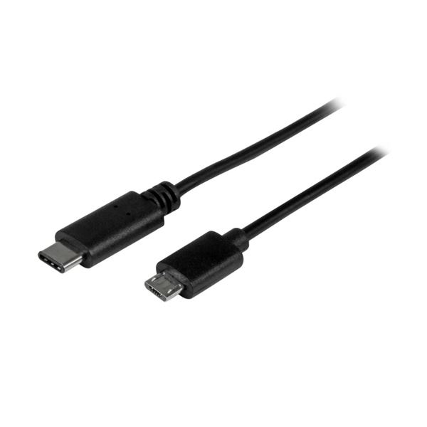 StarTech.com USB2.0ケーブル USB Micro-B オス（5ピン）-USB Type-C オス（24ピン）ブラック 1m USB2CUB1M 1本