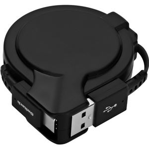 オウルテックkatamaki 片側巻き取り式USB Type-Cケーブル ブラック 75cm OWL-CBKRPAC75-BK 1個