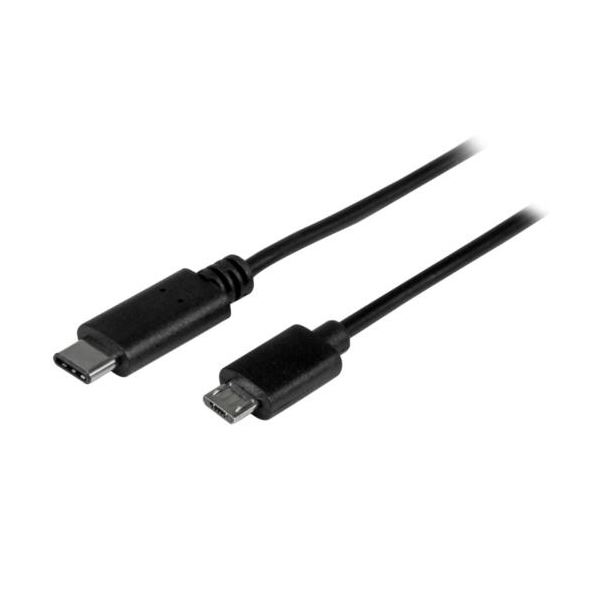 StarTech.com USB C-MicroB変換ケーブル 0.5m ブラック USB2CUB50CM 1本