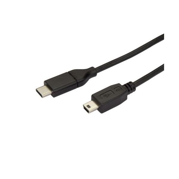 StarTech.com USB2.0ケーブル TypeC（オス）-ミニB（オス） 2m ブラック USB2CMB2M 1本