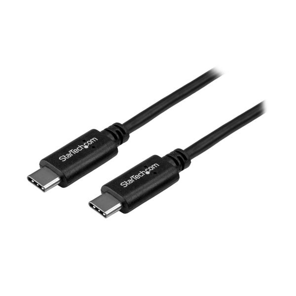 （まとめ） StarTech.com USB2.0ケーブル Type-C（オス）-Type-C（オス） 1m ブラック USB2CC1M1本 【×3セット】