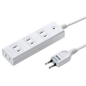 （まとめ） サンワサプライ雷ガードタップ（ホコリ防止シャッター・マグネット付） 2P・4個口 1m ホワイト TAP-SP2114MG-1WN 1個 【×3セット】