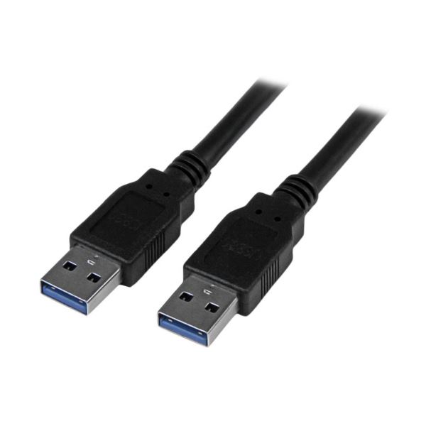 StarTech.com USB3.0ケーブル 1.8m Type A-Type A オス／オス ブラック USB3SAA6BK1本