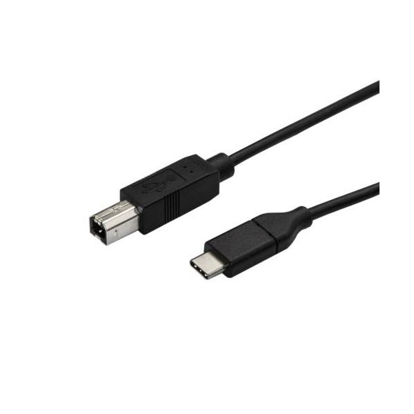 StarTech.com USB2.0 プリンターケーブル タイプB（オス）-TypeC（オス） 0.5m ブラックUSB2CB50CM 1本