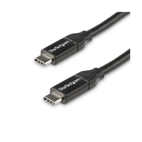 StarTech.com USB2.0 Type-Cケーブル 給電充電対応 TypeC（オス）-TypeC（オス） 0.5m ブラックUSB2C5C50CM 1本