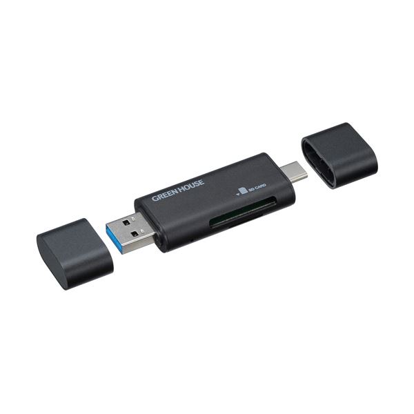 グリーンハウスUSB3.0マルチ接続カードリーダー GH-CRACA-BK 1個