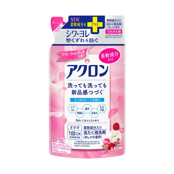 （まとめ） ライオン アクロンフローラルブーケの香り つめかえ用 380mL 1パック 【×10セット】