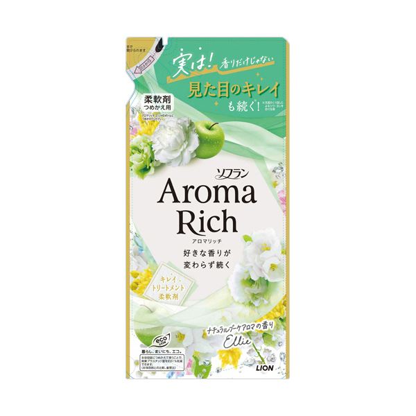 （まとめ） ライオン ソフランアロマリッチ エリー つめかえ用 380mL 1パック 【×5セット】