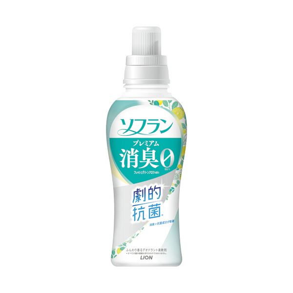 （まとめ） ライオン ソフランプレミアム消臭 フレッシュグリーンアロマの香り 本体 510mL 1本 【×5セット】