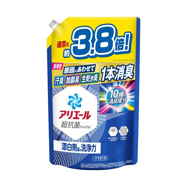 （まとめ） P＆Gアリエール ジェル つめかえ用 ウルトラジャンボサイズ 1.55kg 1パック 【×2セット】