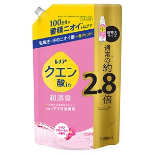 P&Gレノア クエン酸in超消臭 クリアフローラルの香り つめかえ用 超特大 1080ml 1個