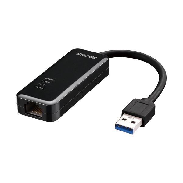 バッファローGiga対応 Type-A USB3.2（Gen1）用LANアダプター ブラック LUA5-U3-AGTE-BK 1個