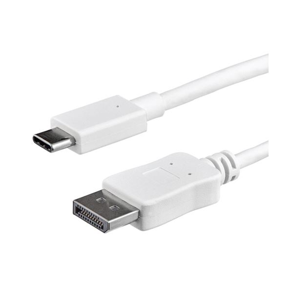 StarTech.com USB TypeC-DisplayPort 変換ディスプレイアダプタケーブル 1m 4K／60Hz ホワイトCDP2DPMM1MW 1本