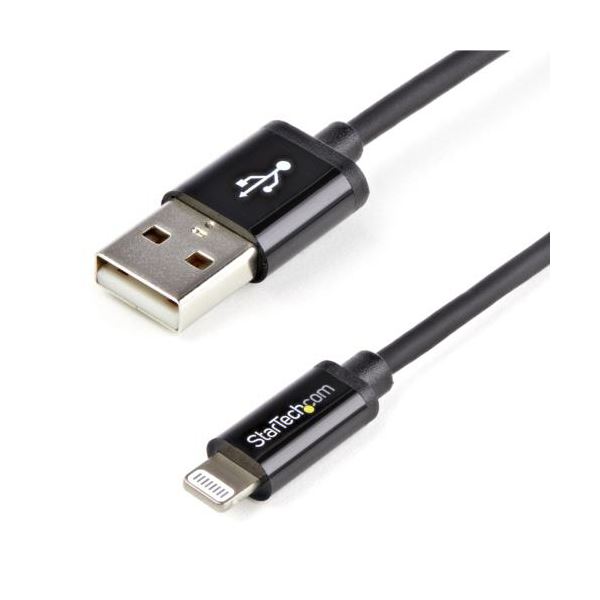 StarTech.com Lightning-USBケーブル 2m 8ピン（オス）-USB A（オス） ブラック USBLT2MB1本