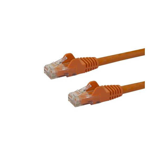 StarTech.com カテゴリ6 LANケーブル RJ45モールドコネクタ 10m オレンジ N6PATC10MOR1本