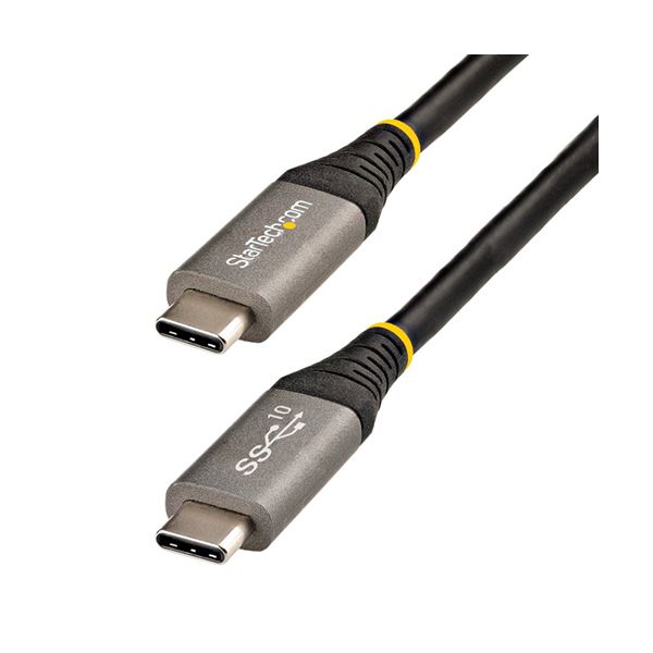 StarTech.com USB C-USB Cケーブル 1m PD対応 グレー／ブラック USB31CCV1M 1本