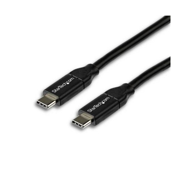 StarTech.com USB2.0 Type-Cケーブル 給電充電対応 TypeC（オス）-TypeC（オス） 2m ブラックUSB2C5C2M 1本