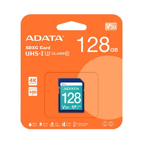 ADATASDXC メモリーカード 128GB Class10 V30 ASDX128GUI3V30S-R 1枚