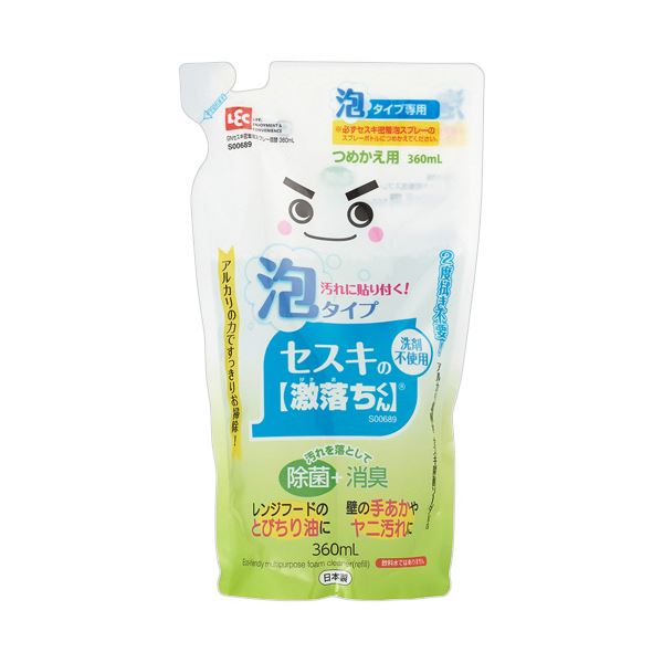 （まとめ） レック 激落ちくんセスキ密着泡スプレー つめかえ用 360ml 1個 【×5セット】