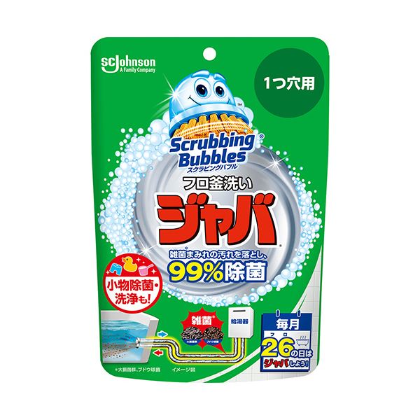 （まとめ） ジョンソンスクラビングバブル ジャバ 1つ穴用 160g 1個 【×5セット】