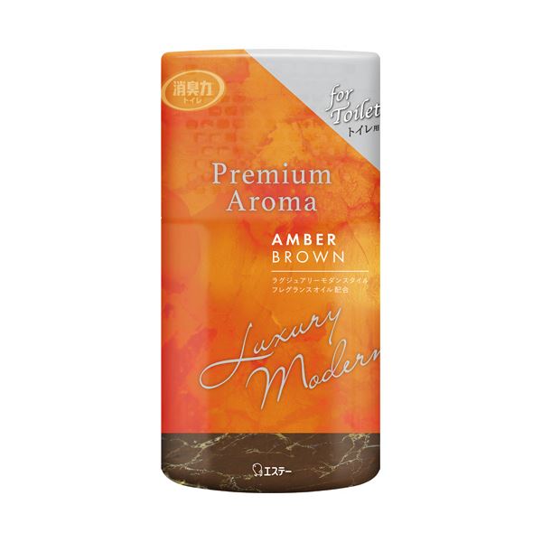 （まとめ） エステートイレの消臭力 Premium Aroma アンバーブラウン 400mL 1個 【×5セット】