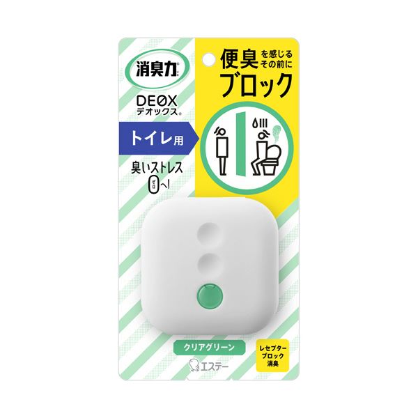 （まとめ） エステー 消臭力DEOX トイレ用 クリアグリーン 本体 6ml 1個 【×10セット】