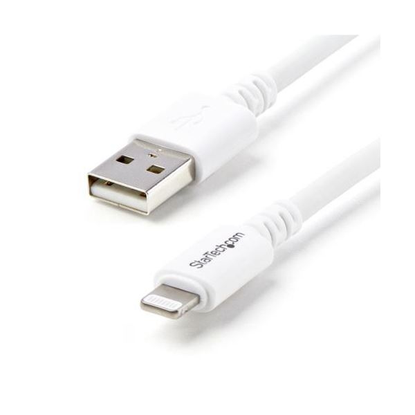 StarTech.com Lightning-USBケーブル 3m 8ピン（オス）-USB A（オス） ホワイト USBLT3MW1本