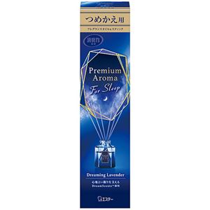 （まとめ） エステー 寝室用消臭力 Premium Aroma For Sleep Stick ドリーミングラベンダー つめかえ用 50ml 1個 【×2セット】