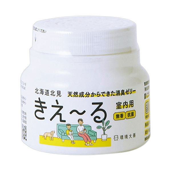 （まとめ） 環境大善魔法のように消臭 きえーるゼリータイプ 無香 本体 160g 1個 【×2セット】