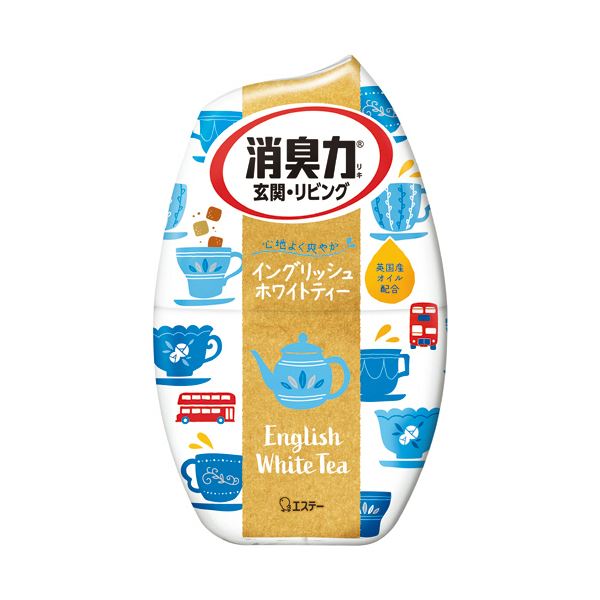 （まとめ） エステーお部屋の消臭力 イングリッシュホワイトティー 400mL 1セット（3個） 【×2セット】