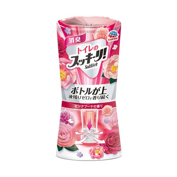 （まとめ） アース製薬トイレのスッキーリ！ ピンクブーケ 400mL 1セット（3個） 【×2セット】