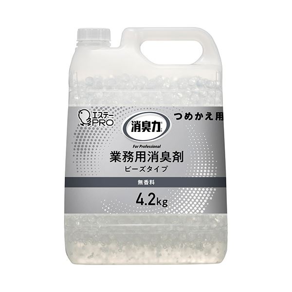 エステー 消臭力業務用消臭剤 ビーズタイプ 特大 無香料 つめかえ用 4.2kg 1個