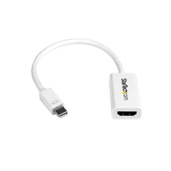 StarTech.com Mini DisplayPort-HDMI アクティブ変換アダプタ ミニディスプレイポート-HDMIオス／メス ホワイト MDP2HD4KSW 1個